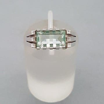 Zilver, Art Deco, Tsavoriet(Getest) - Ring