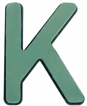 Letter k 30 x 20 cm premier met plastic bodem