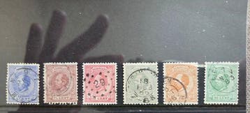 Pays-Bas 1864/1888 - Roi Guillaume III - NVPH 4 t/m 6 en 19, Timbres & Monnaies, Timbres | Pays-Bas