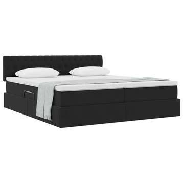 vidaXL Opbergbed 2 st Zwart 180 x 200 cm Velvet, Verzenden