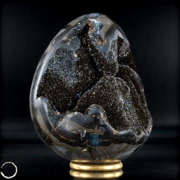Septarien-ei met calciet-druse en calciet-kristalnest – Een