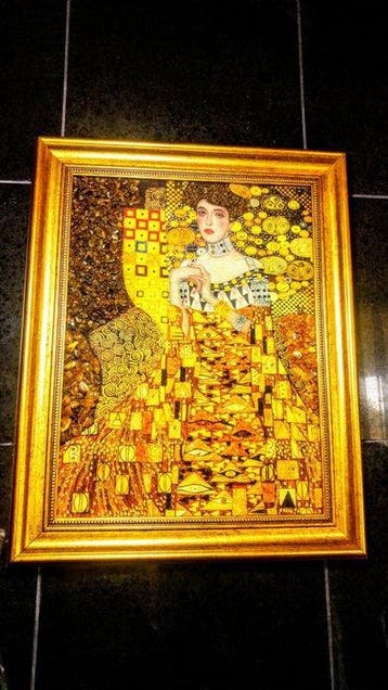 Baltisch amber foto - Klimt-collectie - Barnsteen - 47 cm -