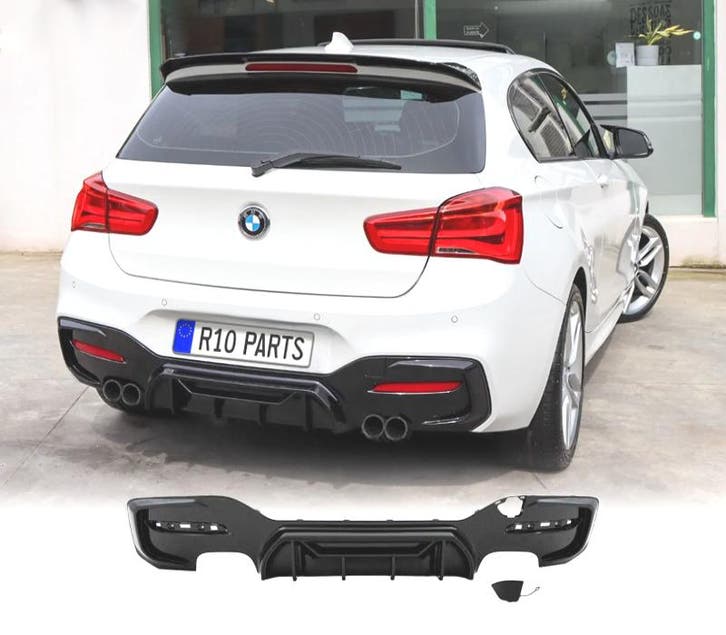 DIFFUSEUR BMW F20 LCI 15-19 LOOK M COMPETITION NOIR BRILLANT, Auto-onderdelen, Carrosserie, Verzenden
