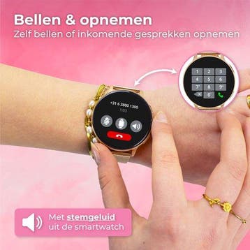 2dekans | Nuvance - Smartwatch - Dames - 42mm - Bluetooth -, Ophalen of Verzenden, Nieuw