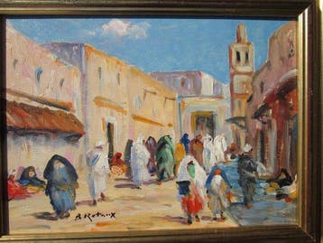 Retaux Bruno (1947) - Vue de Marrakech Maroc