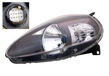 Fiat Grande Punto 2006-2008 Koplamp Donker Links (Koplampen), Verzenden