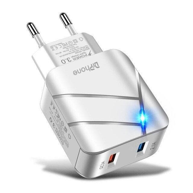 DrPhone HALOXII - 28W Thuislader - USB 3.0 Qualcom 3.0 Quick, Telecommunicatie, Mobiele telefoons | Telefoon-opladers, Nieuw, Verzenden