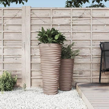 vidaXL Plantenbak met uitneembare bak geribbeld 18/45 L PP, Verzenden