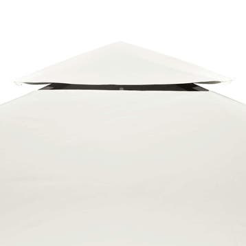vidaXL Vervangend tentdoek prieel 310 g/m² 3x4 m crèmewit, Tuin en Terras, Verzenden, Nieuw