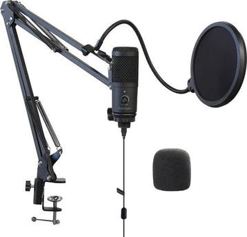 Microfoon met arm - USB - Gaming - Podcast - PC - zwart, Musique & Instruments, Verzenden