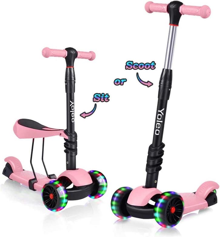 YOLEO 3-in-1 step met zitje voor kinderen, driewielige step, Huis en Inrichting, Woonaccessoires | Overige, Nieuw, Verzenden