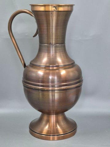 Große Kupfer Kanne Vasen Krug – Vintage Messing Dekorations