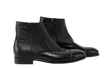 TESTONI - 8 UK - 42 IT - Ankle Boot Shoes Deerskin / Lining, Nieuw