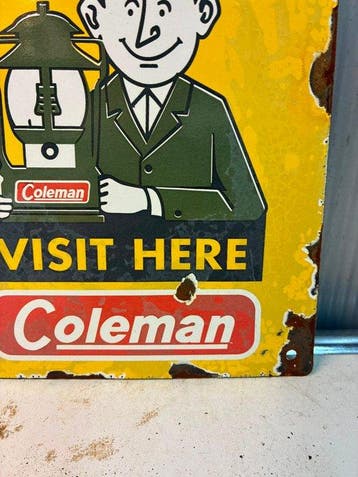 Coleman – Oil Your Coleman Dealer Today – Vintage emaille