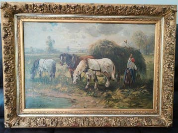 Henry Schouten (1857-1927) - De oogst, Antiek en Kunst