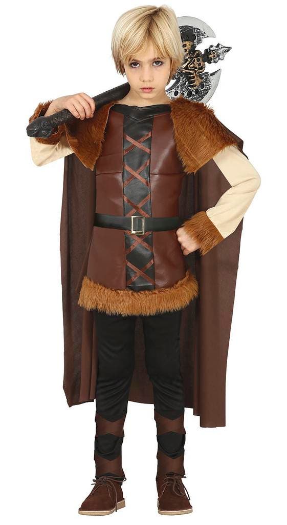 Viking Kostuum Kind Bruin, Kinderen en Baby's, Carnavalskleding en Verkleedspullen, Nieuw, Verzenden