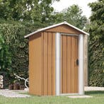 vidaXL Tuinhuis Bruin 126x97,5x177 cm Gegalvaniseerd Staal, Verzenden