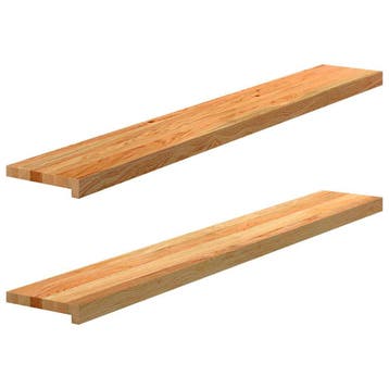 vidaXL Vensterbanken 2 st 140x20x2 cm massief eikenhout, Verzenden, Nieuw