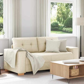 vidaXL Loveseat bank / zetel Linnen 180x77x82 cm, Huis en Inrichting, Zetels | Zetels, Verzenden, Nieuw