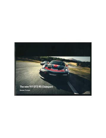 2019 PORSCHE 911 GT2 RS CLUBSPORT BROCHURE ENGELS, Boeken, Ophalen of Verzenden, Nieuw