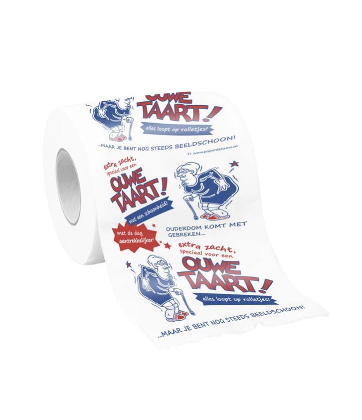 Toiletpapier Ouwe Taart, Hobby en Vrije tijd, Feestartikelen, Nieuw, Verzenden