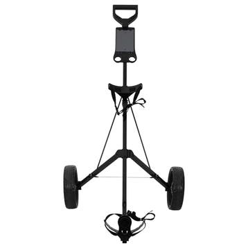 vidaXL Golf Trolley Zwart IJzer Opvouwbaar, Sports & Fitness, Verzenden