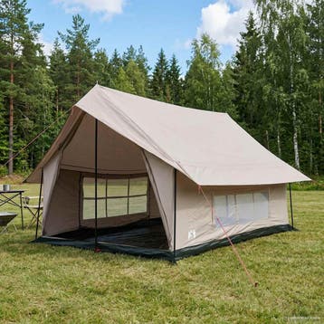 vidaXL Huisje Tent Crèmekleurig 340 x 246 x 210 cm, Verzenden, Nieuw