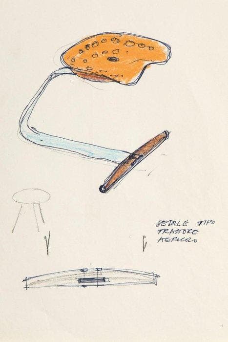 Zanotta - Achille Castiglioni - Mezzadro - Tabouret - Hêtre, Antiek en Kunst, Kunst | Designobjecten