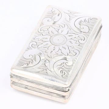 Abraham Kruijt (Schoonhoven 1846) - Snuifdoos - .833 zilver
