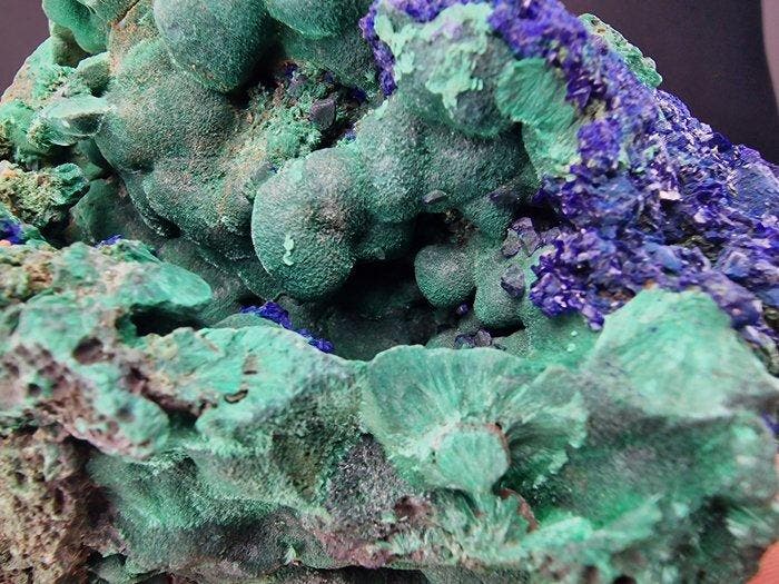 azuriet En malachiet, grote stukken - Hoogte: 105 mm -, Verzamelen, Mineralen en Fossielen