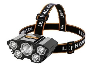 Veiling - Hoofdlamp - 5 leds - oplaadbaar, Nieuw