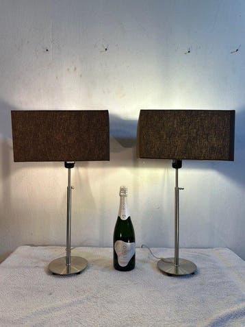 Besselink Licht - Tafellamp (2) - adjustable - Staal - Set