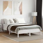 vidaXL Bedframe zonder matras massief grenenhout wit 140x200, Verzenden, Nieuw
