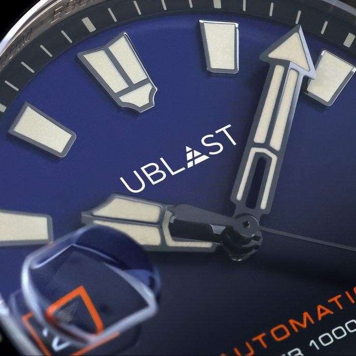 Ublast - Reverse Professional Diver 100 ATM -, Handtassen en Accessoires, Horloges | Heren