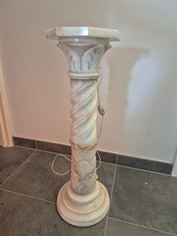 Lampadaire colonne - Albâtre - lampe colonne