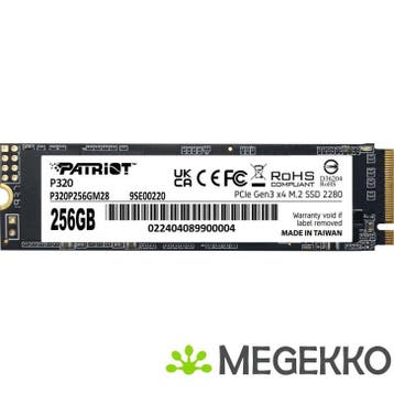 Patriot Memory P320 256 GB M.2 PCI Express 3.0 NVMe, Computers en Software, Harde schijven, Verzenden, Nieuw