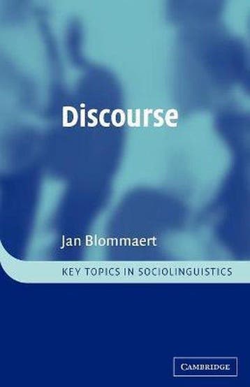 Discourse 9780521535311 Jan Blommaert, Verzenden, Jan Blommaert
