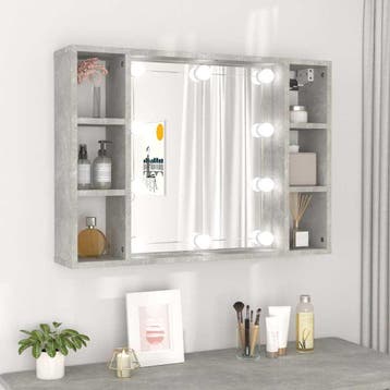 vidaXL Spiegelkast met LED-verlichting 76x15x55 cm, Verzenden, Nieuw