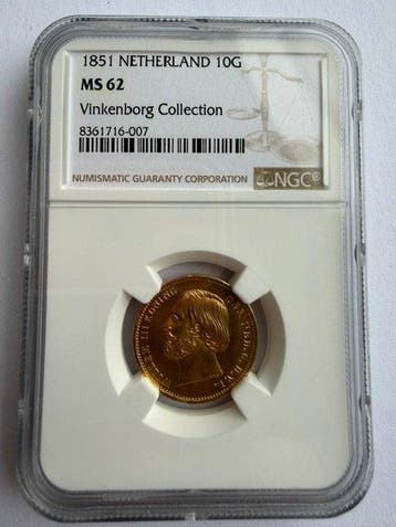 Nederland. Willem III. 10 Gulden 1851, Postzegels en Munten, Munten | Nederland