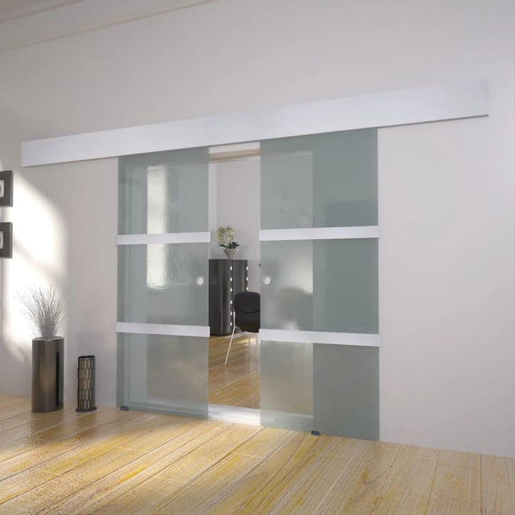 vidaXL Dubbele schuifdeur glas, Doe-het-zelf en Bouw, Deuren en Vliegenramen, Nieuw, Verzenden