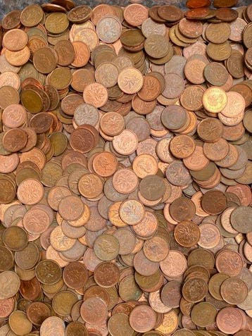 Canada. 1 Cent Lot de 1,5 Kg - Penny Élisabeth II (Zonder