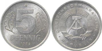 5 Pfennig Ddr 1982a, Verzenden, België