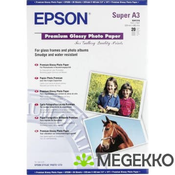 Epson S041316 Premium Glossy Photo Paper A3+ 20 vel 255 gram, Verzenden, Nieuw