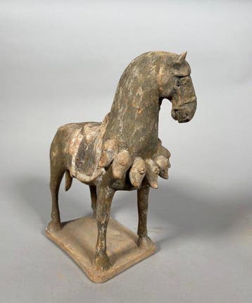 Oud Chinees, Tang-dynastie Terracotta paard Mingqi - 32 cm