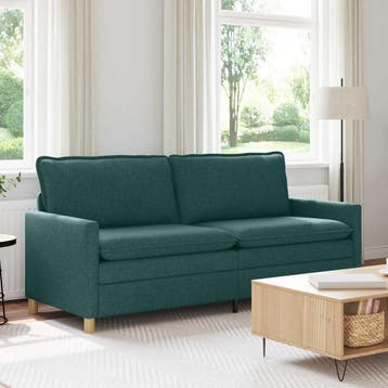 vidaXL bank / zetel Donkergroen 196 x 81 x 87,5 cm Stof, Verzenden
