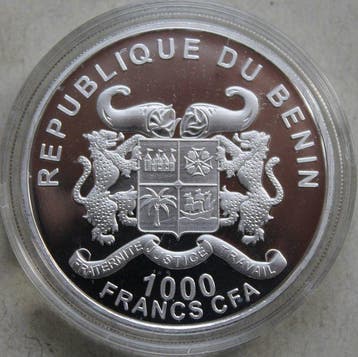 Benin. 1000 Francs 2014 Der Froschkönig - 1 oz mit COA und