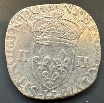Frankrijk. Henri III (1574-1589). 1/4 Écu 1585-H, La