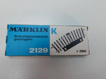 Schaal H0 Märklin 2129 gebogen schakelstuk #3090 (H0 (1:87), Ophalen of Verzenden, Rails