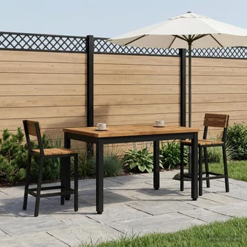 vidaXL Salontafel Naturel en Zwart 50 x 68,5 x 36 cm, Huis en Inrichting, Verzenden, Nieuw