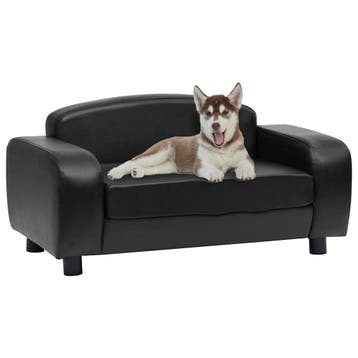 vidaXL Hondenbank 80x50x40 cm kunstleer zwart, Verzenden